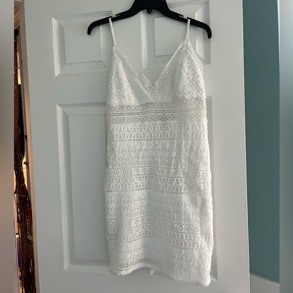 Lush White Eyelet Dress Size Small